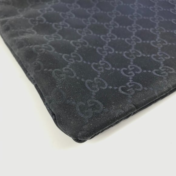 GUCCI 286209 GG logo all-over pattern pouch bag clutch leather nylon men's - Picture 8 of 10